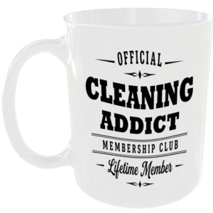 Official Cleaning Addict Membership Club Funny Ceramic Mug Home Novelty Humour