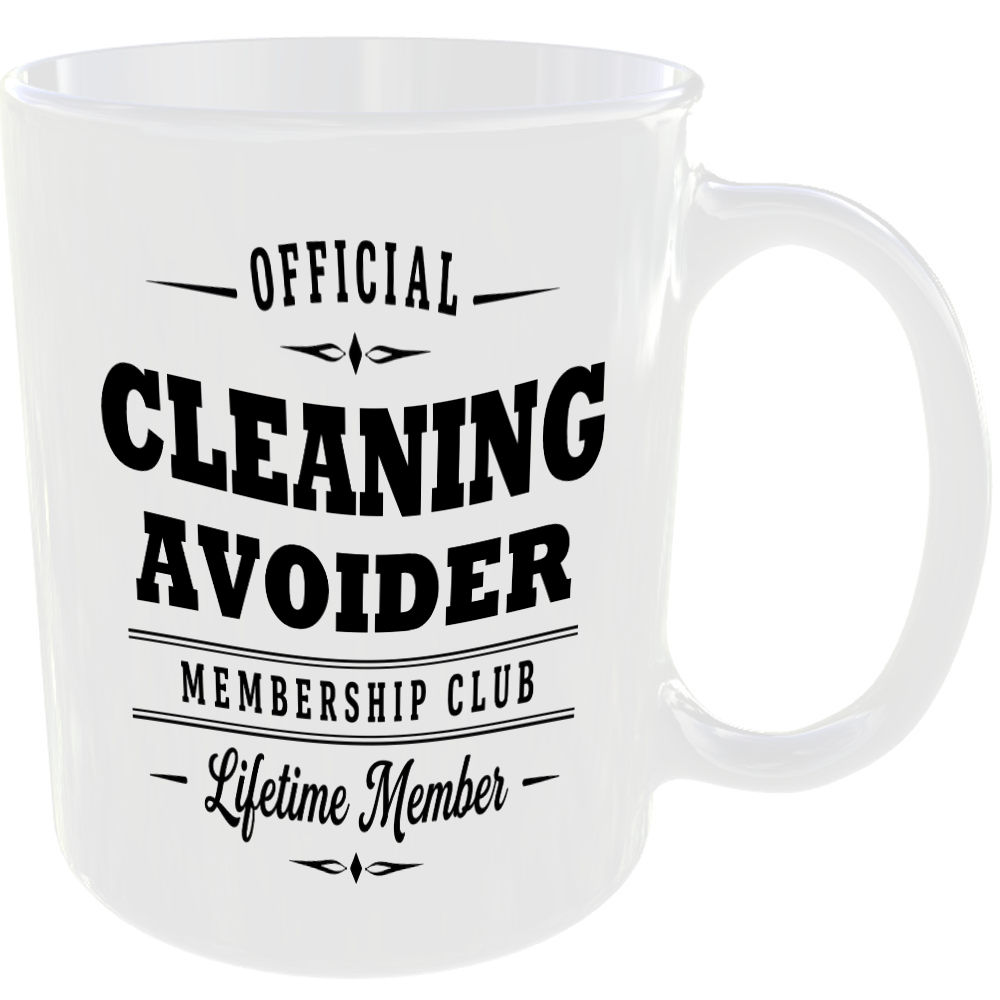 Official Cleaning Avoider Membership Club Funny Ceramic Mug Home Novelty Humour - Image 2