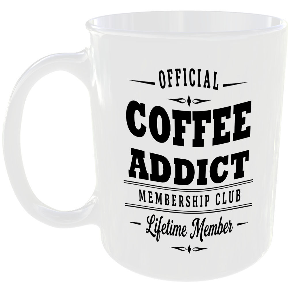 Official Coffee Addict Membership Club Funny Ceramic Mug Tea Coffee Kitchen Cup