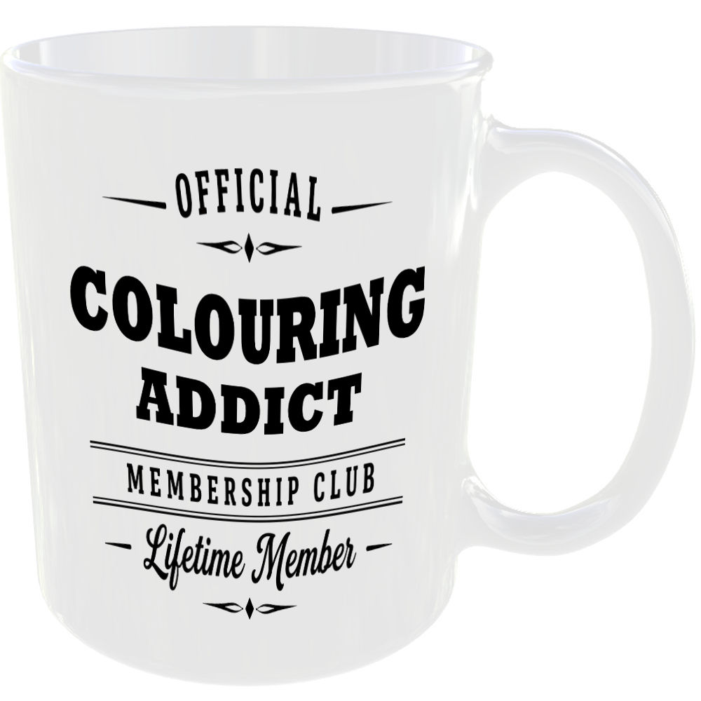 Official Colouring Addict Membership Club Funny Ceramic Mug Craft Creative Hobby - Image 2