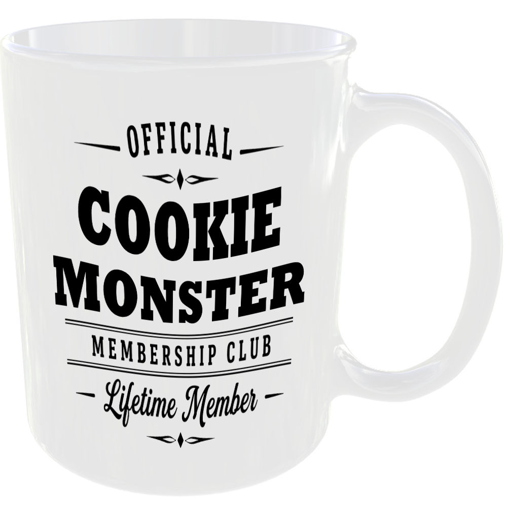 Official Cookie Monster Membership Club Funny Ceramic Mug Foodie Drink Kitchen - Image 2