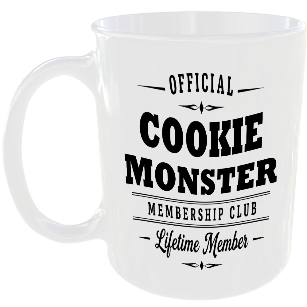 Official Cookie Monster Membership Club Funny Ceramic Mug Foodie Drink Kitchen