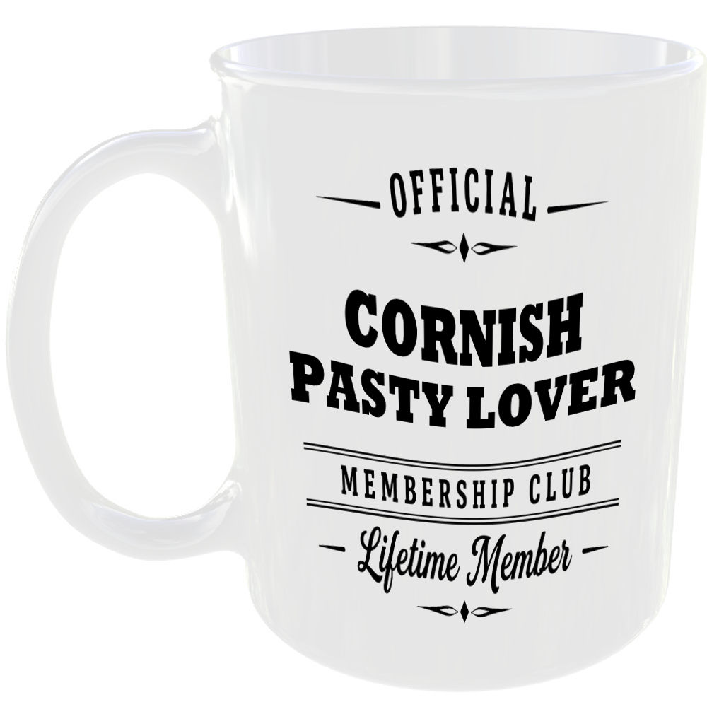 Official Cornish Pasty Lover Membership Club Funny Foodie Ceramic Mug Gift