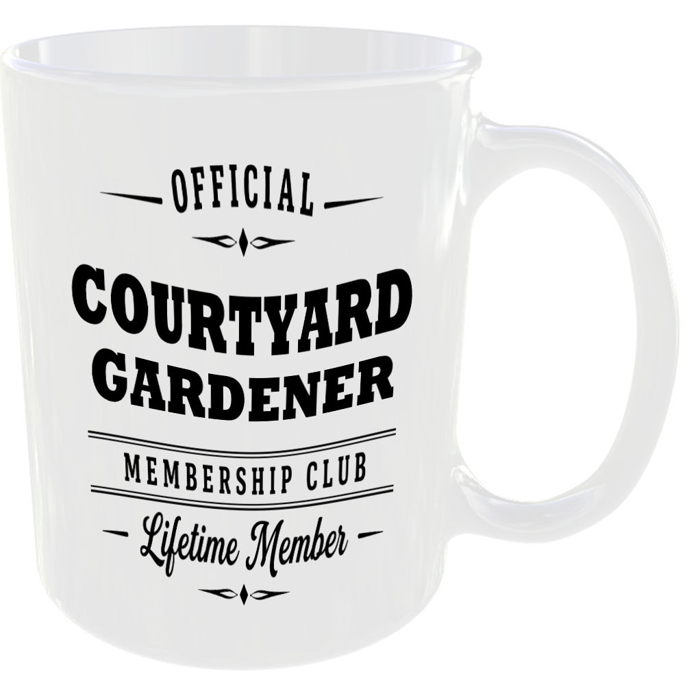 Official Courtyard Gardener Membership Club Funny Gardening Ceramic Mug Gift - Image 2