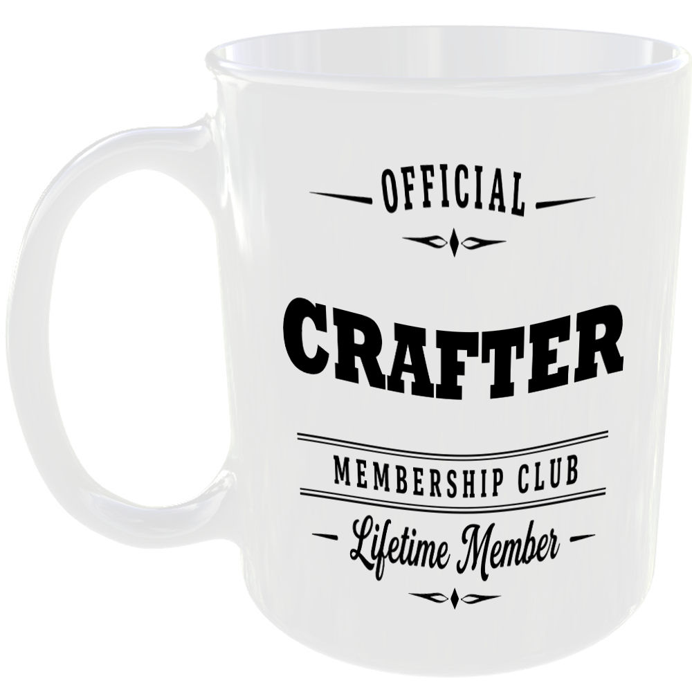Official Crafter Membership Club Funny Ceramic Mug Birthday Gift Tea Coffee Cup