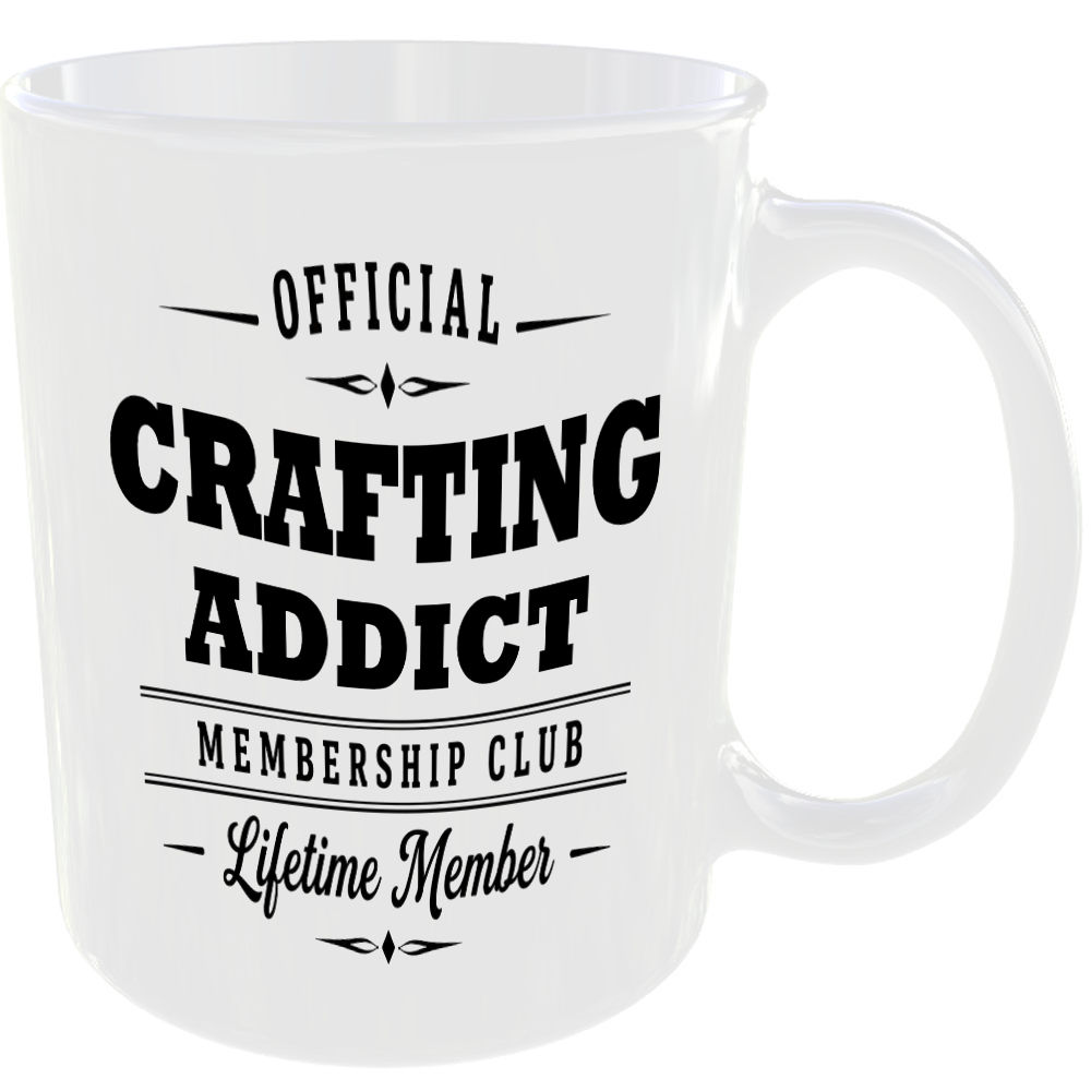 Official Crafting Addict Membership Club Funny Ceramic Mug Craft Creative Hobby - Image 2