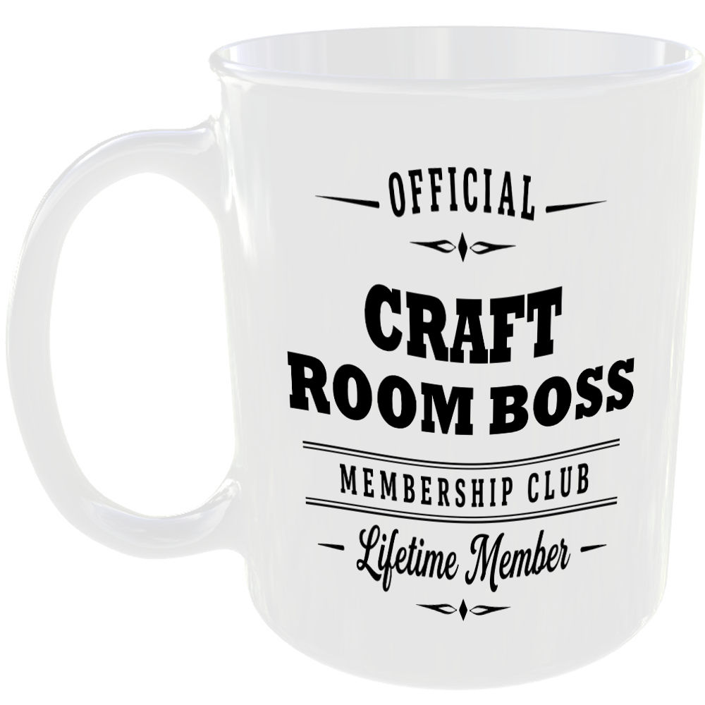 Official Craft Room Boss Membership Club Funny Ceramic Mug Creative Hobby Gift