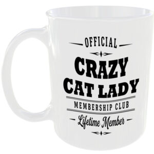 Official Crazy Cat Lady Membership Club Funny Ceramic Mug Pet Lover Birthday