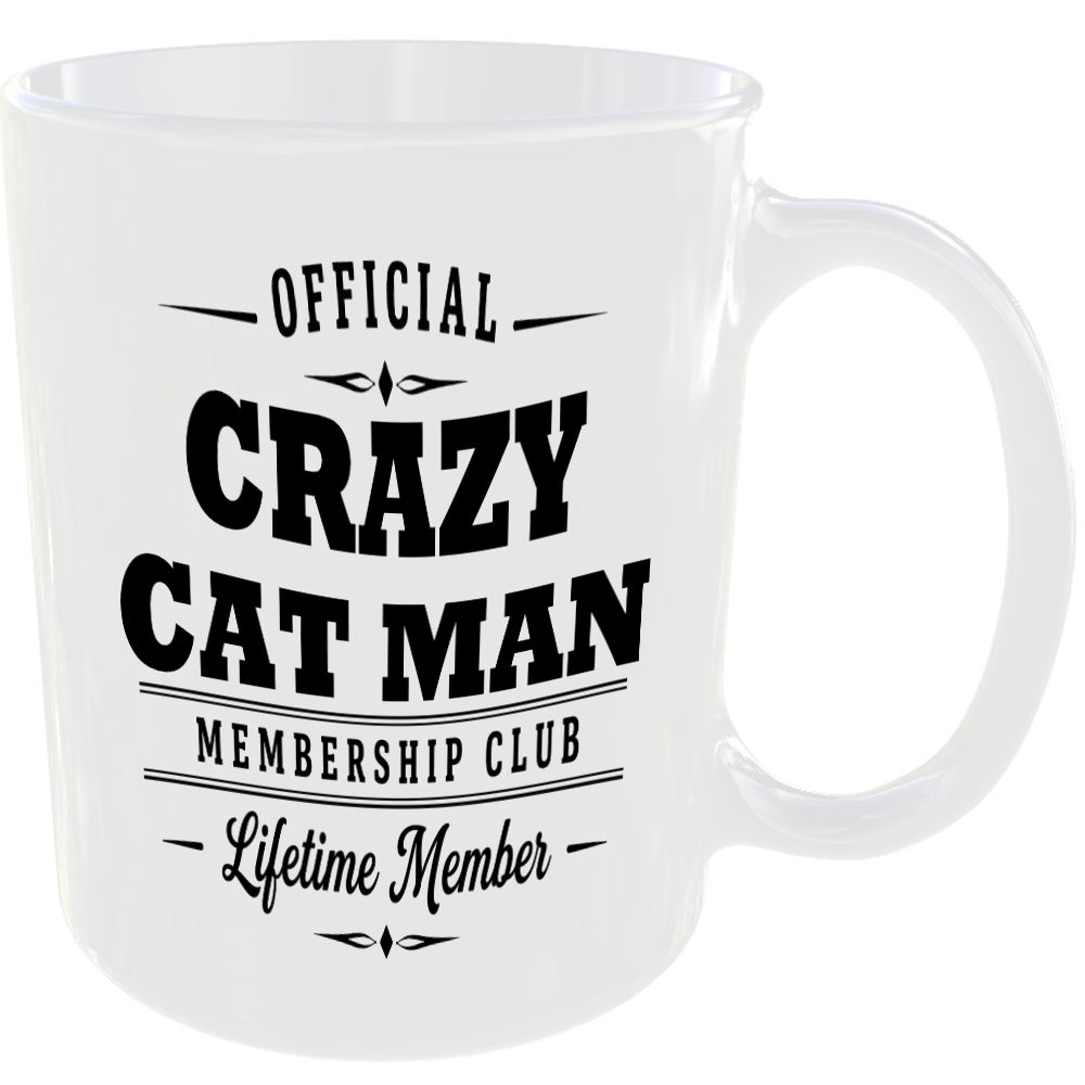 Official Crazy Cat Man Membership Club Funny Ceramic Mug Pet Lover Birthday - Image 2