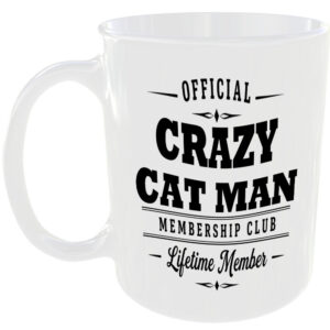 Official Crazy Cat Man Membership Club Funny Ceramic Mug Pet Lover Birthday