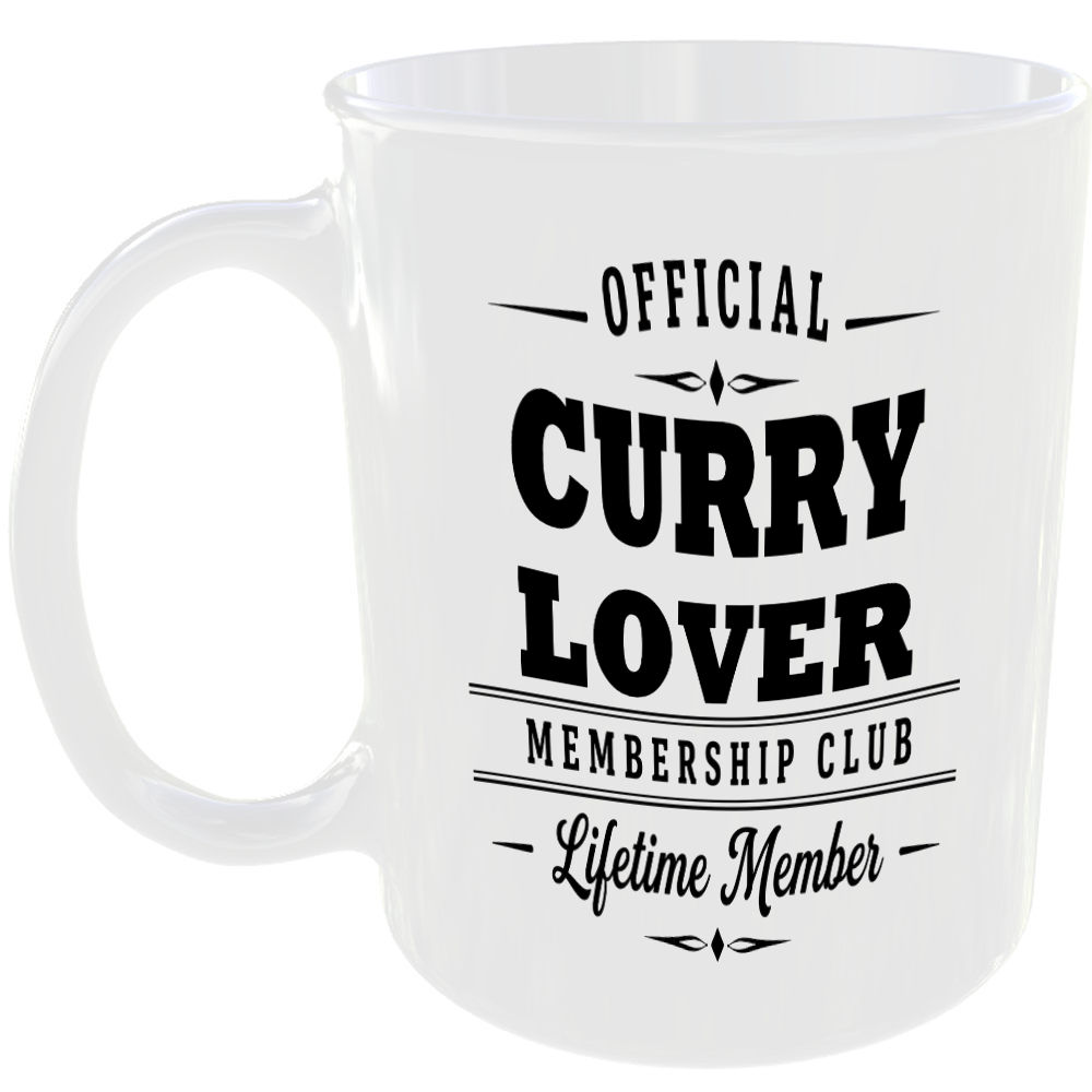 Official Curry Lover Membership Club Funny Ceramic Mug Foodie Kitchen Tea Coffee