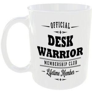 Official Desk Warrior Membership Club Funny Office Mug Gift