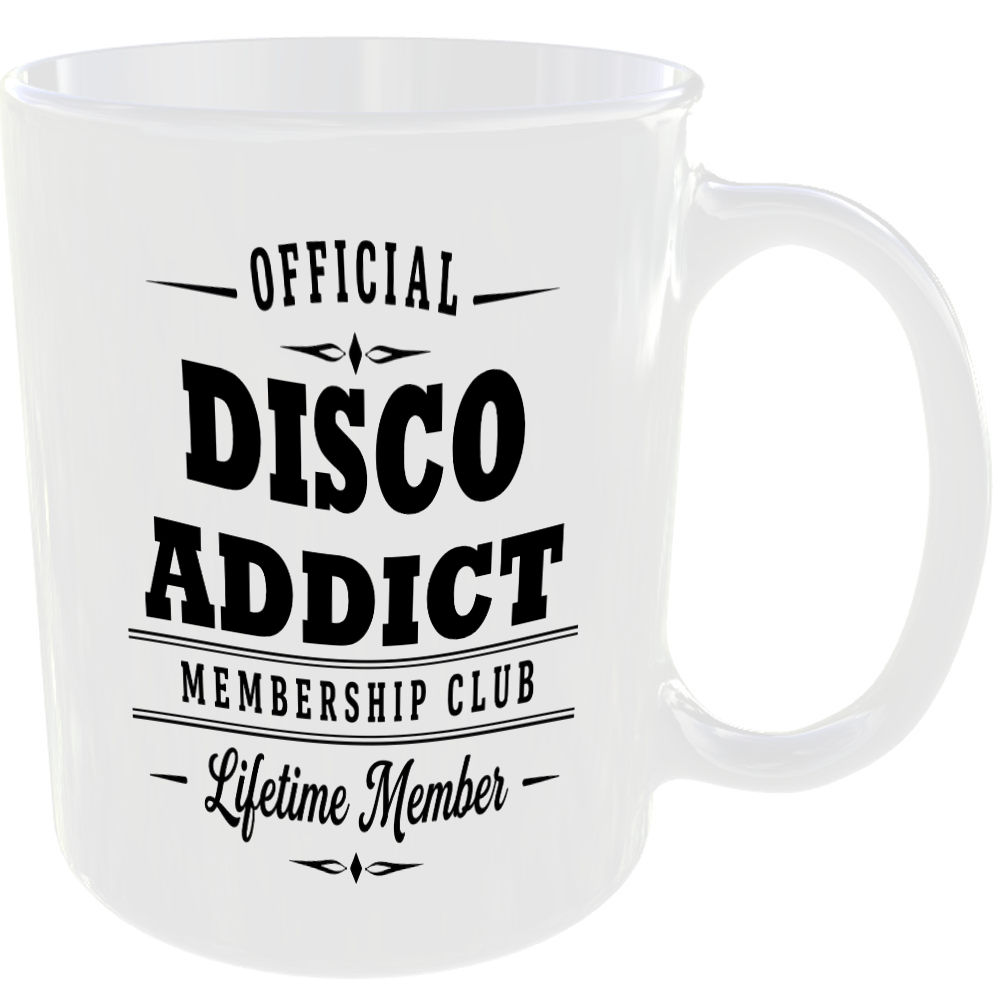 Official Disco Addict Membership Club Funny Ceramic Mug Music Musician Fan Gift - Image 2