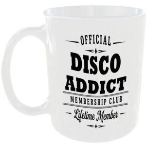 Official Disco Addict Membership Club Funny Ceramic Mug Music Musician Fan Gift
