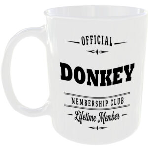 Official Donkey Membership Club Funny Ceramic Mug Birthday Gift Tea Coffee Cup