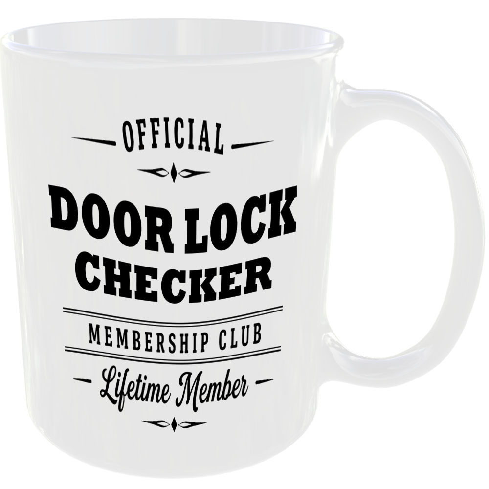 Official Door Lock Checker Membership Club Funny Ceramic Mug Home Novelty Humour - Image 2
