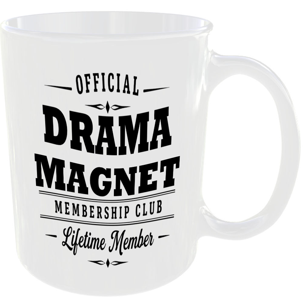 Official Drama Magnet Membership Club Funny Ceramic Mug Rude Banter Novelty Gift - Image 2