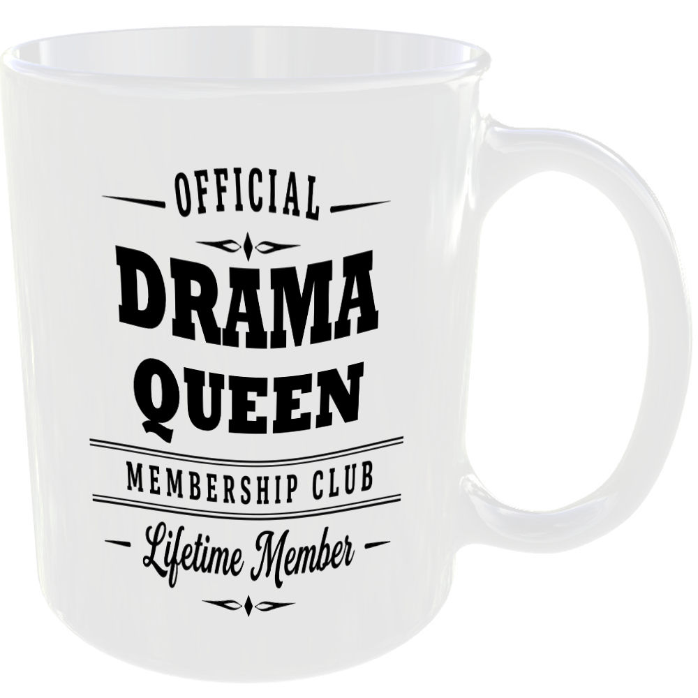 Official Drama Queen Membership Club Funny Ceramic Mug Birthday Gift Tea Coffee - Image 2