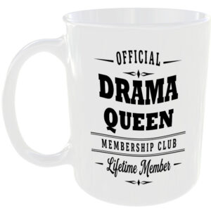 Official Drama Queen Membership Club Funny Ceramic Mug Birthday Gift Tea Coffee