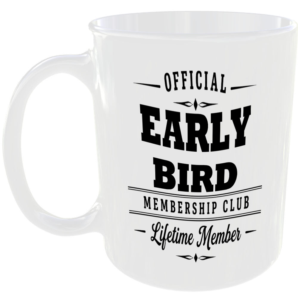 Official Early Bird Membership Club Funny Ceramic Mug Pet Owner Birthday Gift ☕