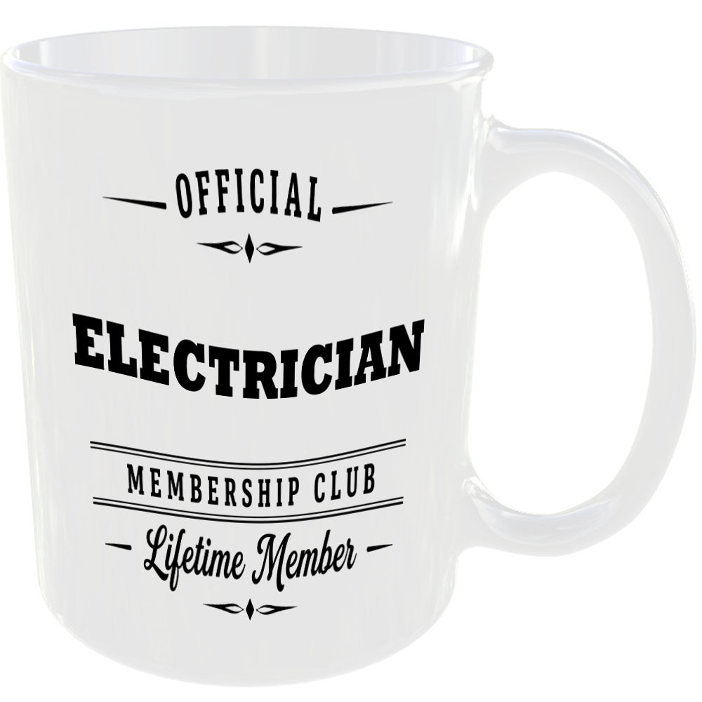 Official Electrician Membership Club Funny Ceramic Mug Work Colleague Gift - Image 2