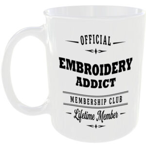 Official Embroidery Addict Membership Club Funny Ceramic Mug Craft Creative Gift