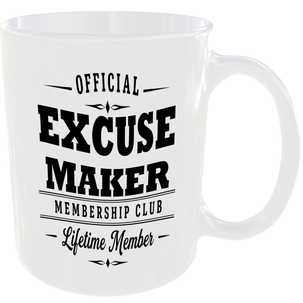 Official Excuse Maker Membership Club Funny Ceramic Mug Rude Banter Novelty Gift - Image 2