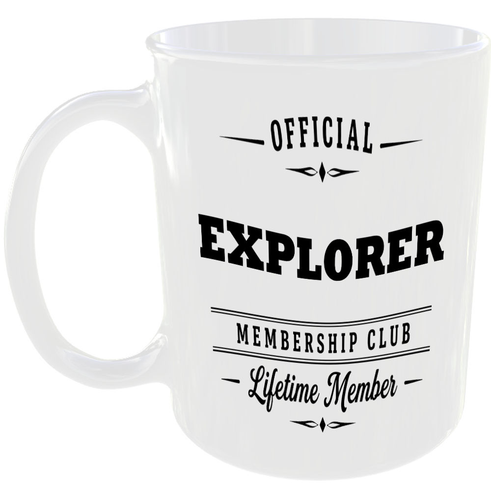 Official Explorer Membership Club Funny Ceramic Mug Birthday Gift Tea Coffee Cup
