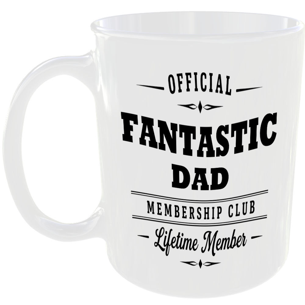 Official Fantastic Dad Membership Club Funny Ceramic Mug Birthday Tea Coffee