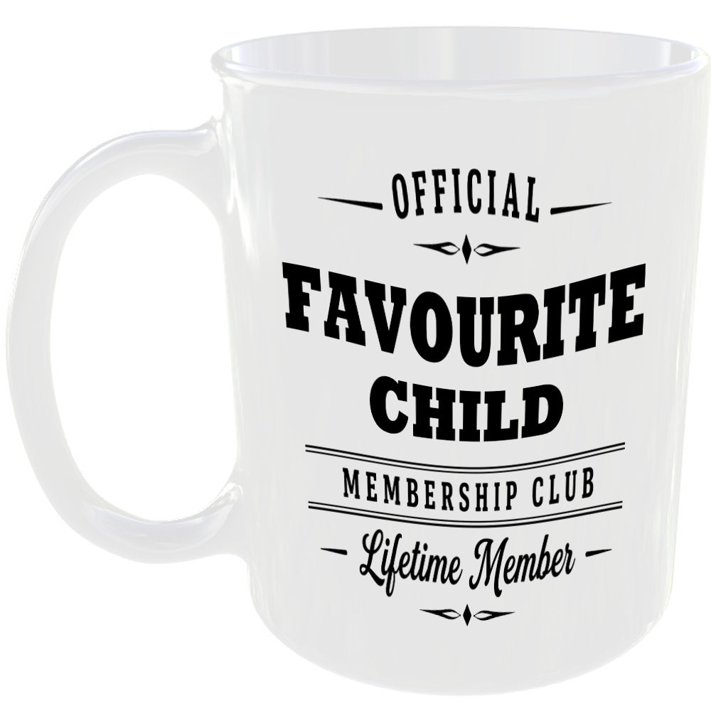 Official Favourite Child Membership Club Funny Ceramic Mug Birthday Gift Tea Cup