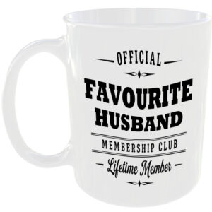 Official Favourite Husband Membership Club Funny Ceramic Mug Birthday Present