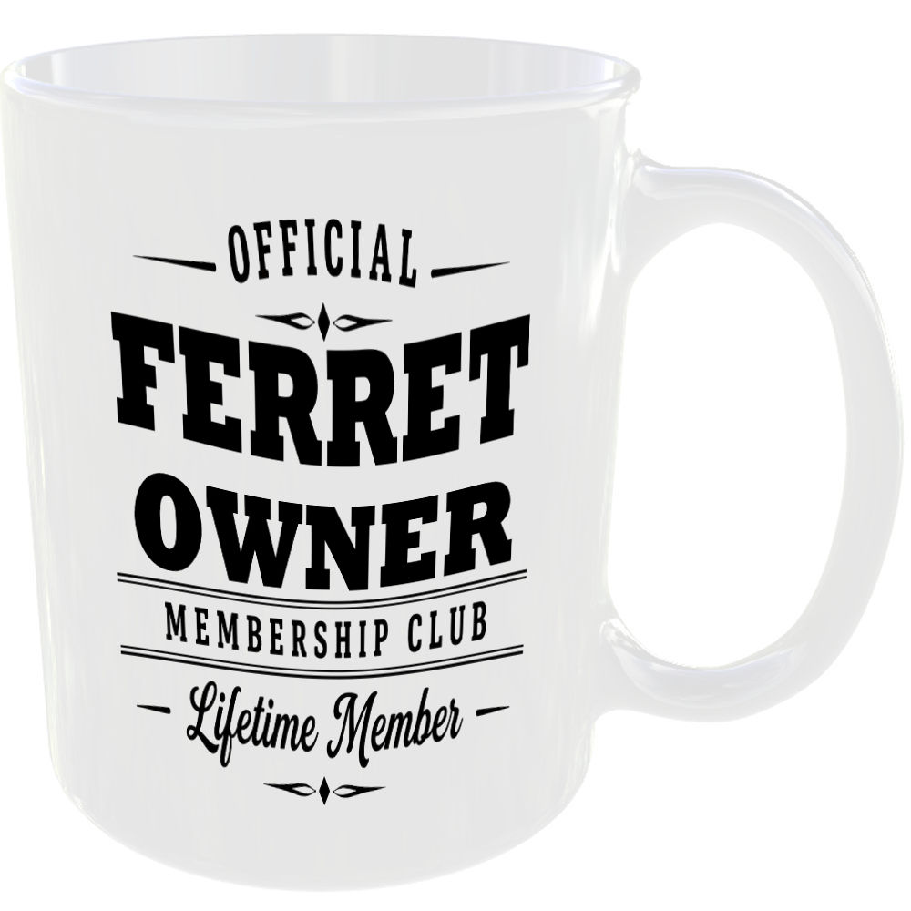 Official Ferret Owner Membership Club Funny Ceramic Mug Novelty Gift - Image 2