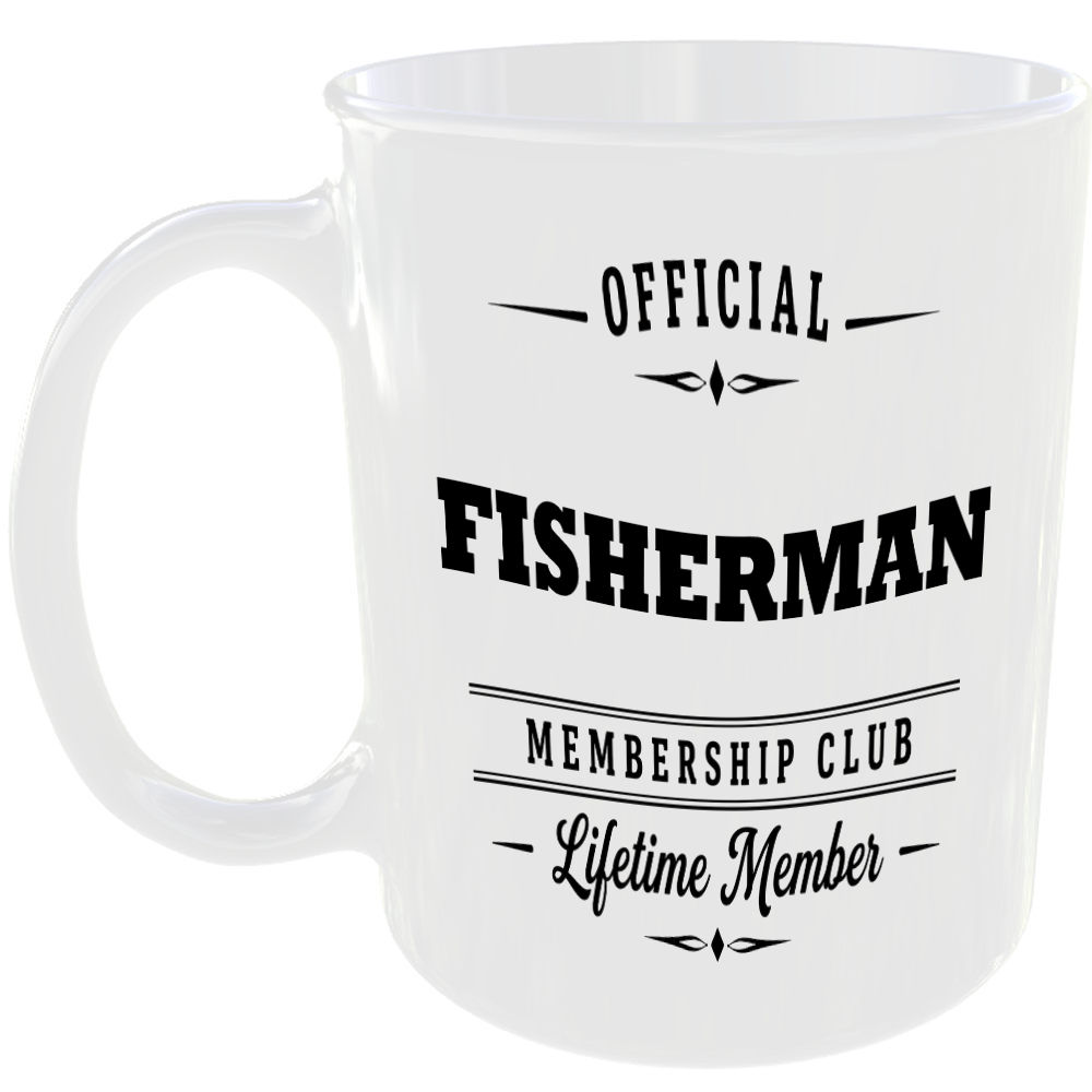 Official Fisherman Membership Club Funny Ceramic Mug Birthday Gift Tea Coffee ☕