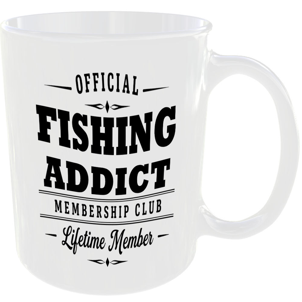 Official Fishing Addict Membership Club Funny Ceramic Mug Outdoor Hobby Birthday - Image 2