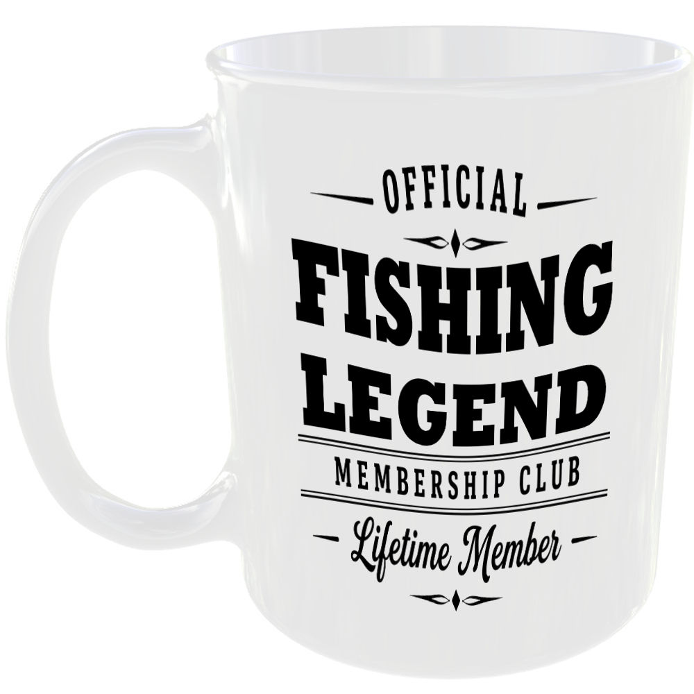 Official Fishing Legend Membership Club Funny Ceramic Mug Outdoor Hobby Birthday