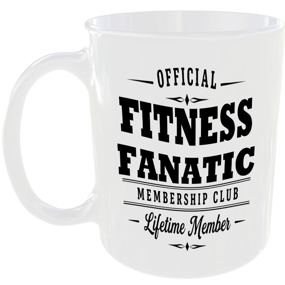 Official Fitness Fanatic Membership Club Funny Ceramic Mug Birthday Gift Tea Cup