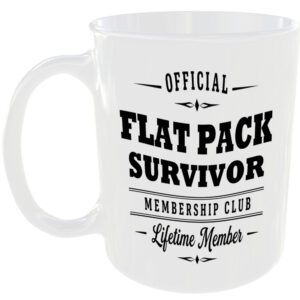 Official Flat Pack Survivor Membership Club Funny Ceramic Mug Home Novelty Gift