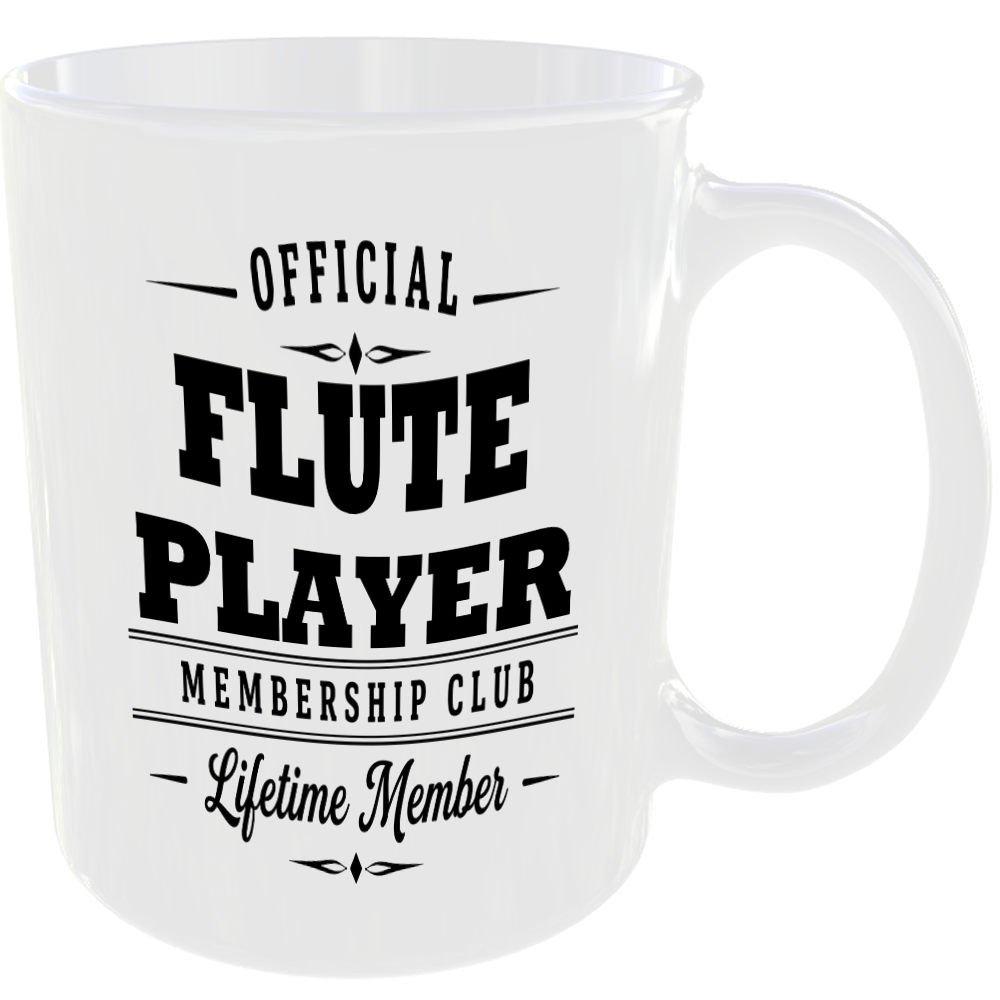 Official Flute Player Membership Club Funny Ceramic Mug Music Musician Fan Gift - Image 2