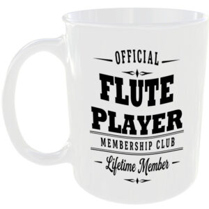Official Flute Player Membership Club Funny Ceramic Mug Music Musician Fan Gift