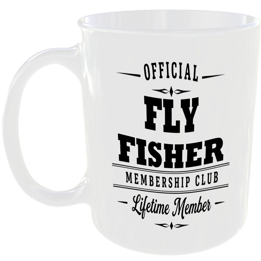 Official Fly Fisher Membership Club Funny Ceramic Mug Outdoor Hobby Adventure