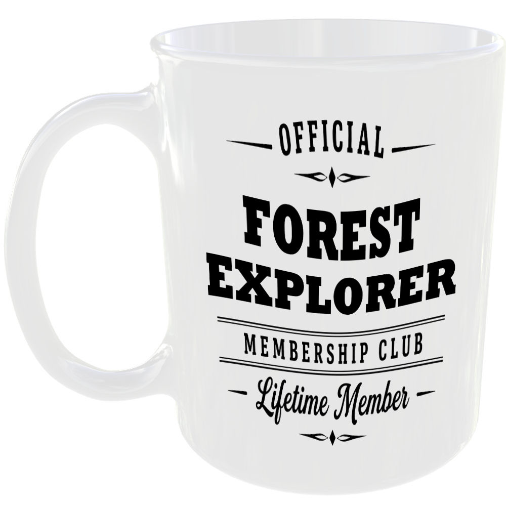 Official Forest Explorer Membership Club Funny Ceramic Mug Outdoor Hobby Present