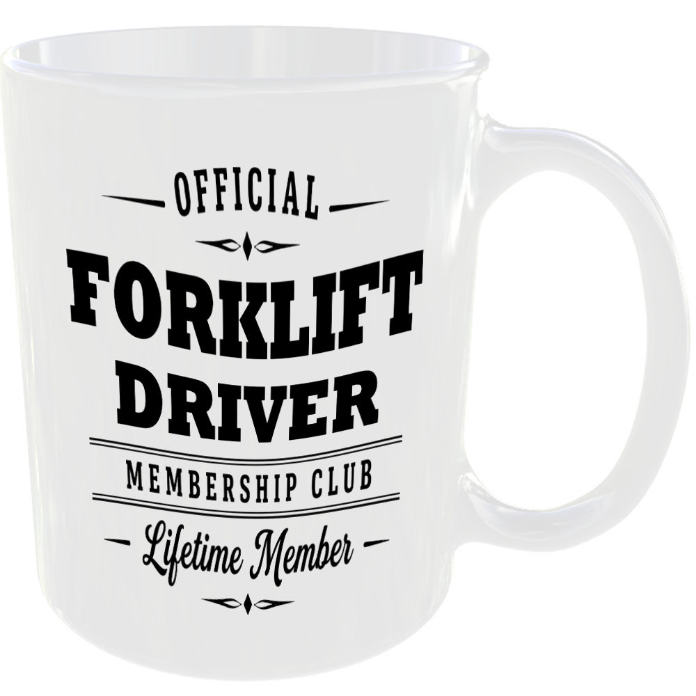 Official Forklift Driver Membership Club Funny Ceramic Mug Work Colleague Gift - Image 2