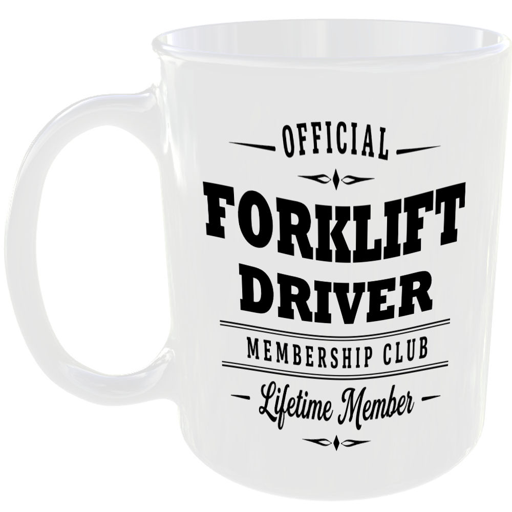 Official Forklift Driver Membership Club Funny Ceramic Mug Work Colleague Gift