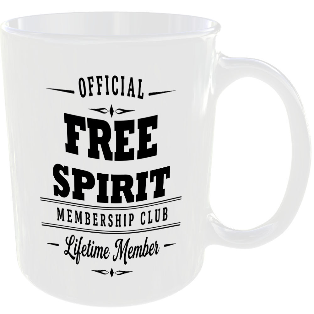 Official Free Spirit Membership Club Funny Ceramic Mug Birthday Gift Tea Coffee - Image 2