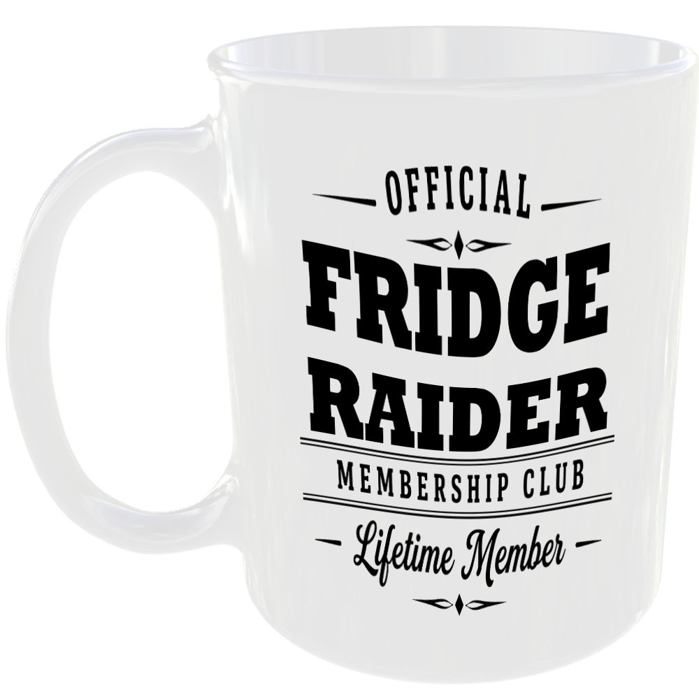 Official Fridge Raider Membership Club Funny Ceramic Mug Home Novelty Humour Tea