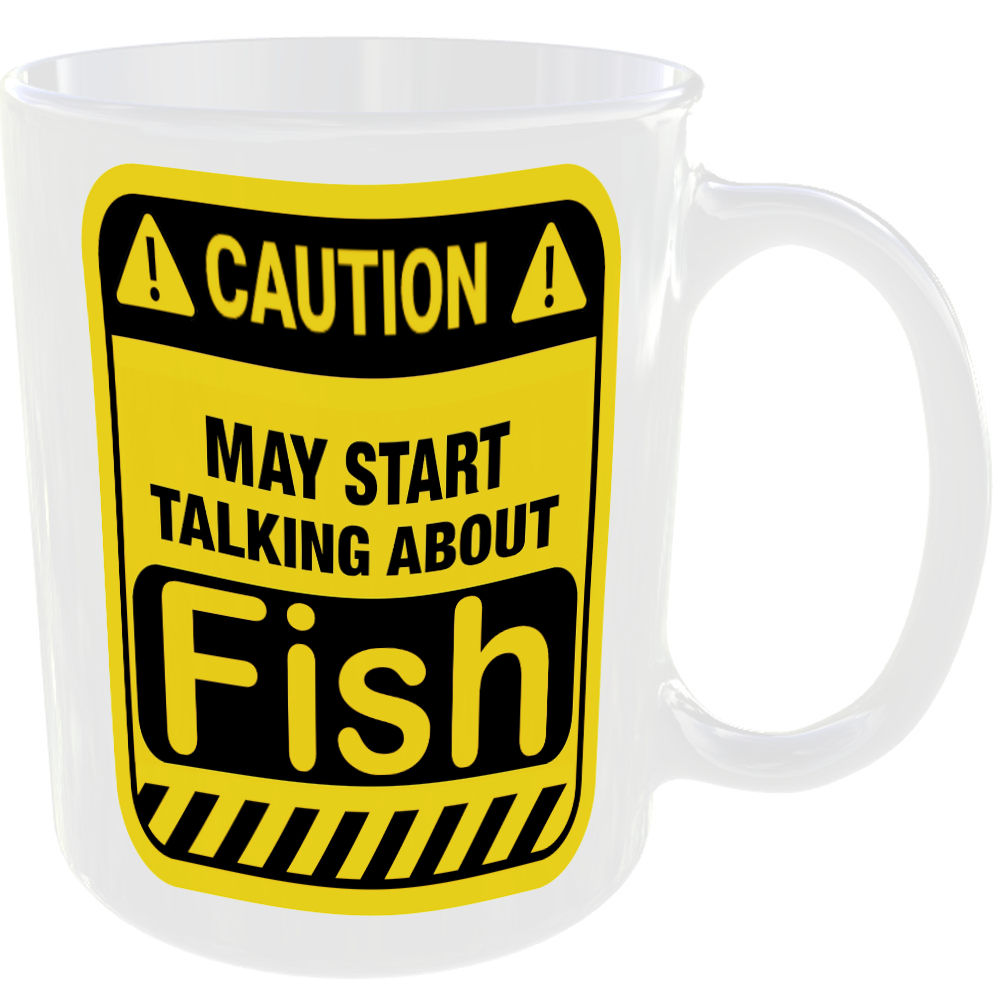 Caution May Start Talking About Fish Mug Funny Animal Cup Coffee Tea Gift - Image 2