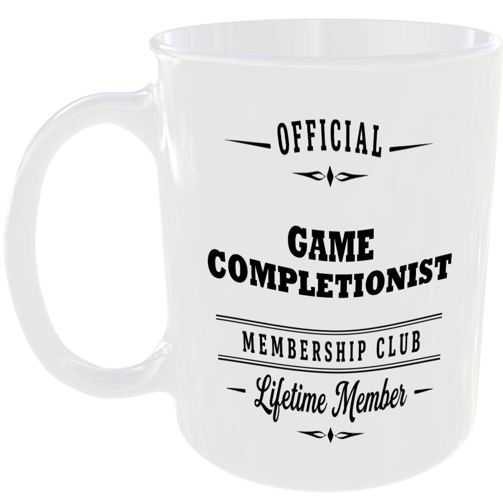 Official Game Completionist Membership Club Funny Ceramic Mug Gaming Gamer Gift