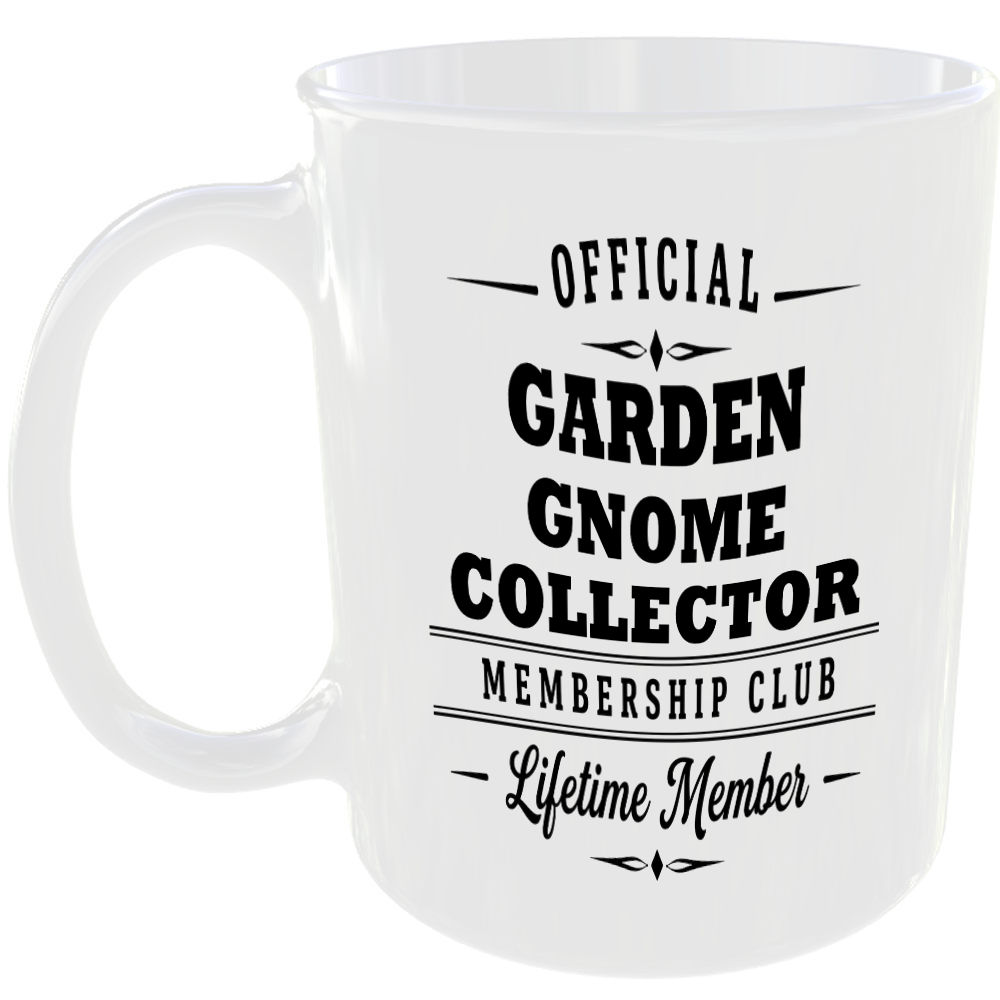 Official Garden Gnome Collector Membership Club Funny Gardening Ceramic Mug Gift