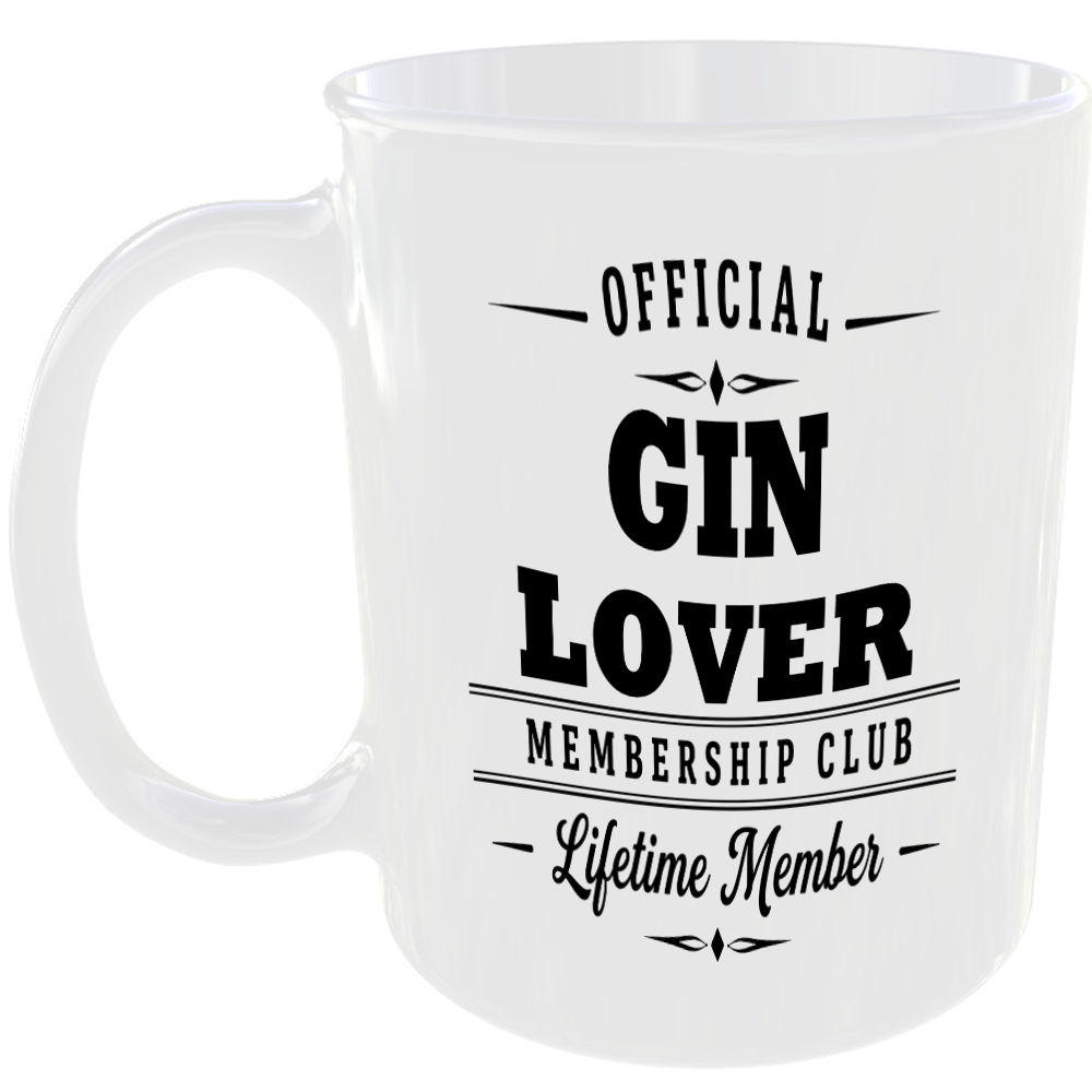 Official Gin Lover Membership Club Funny Ceramic Mug Foodie Kitchen Tea Coffee ☕