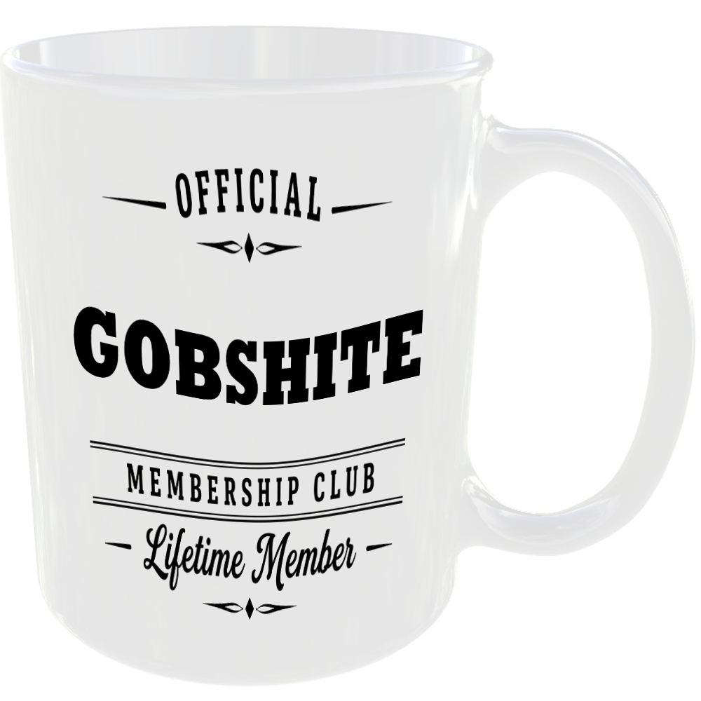 Official Gobshite Membership Club Funny Ceramic Mug Novelty Rude Banter Gift Cup - Image 2